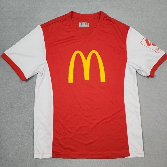 A4 Other - McDonalds Academy A4 Jersey Shirt Mens S Red V Neck Athletic Uniform